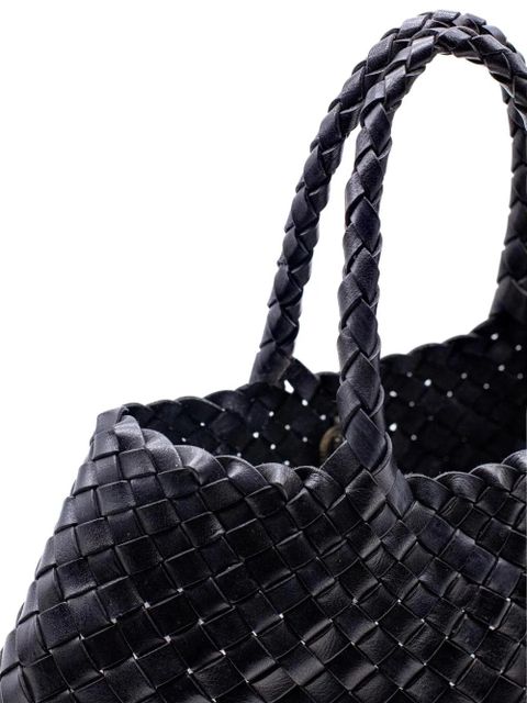 DRAGON DIFFUSION small Santa Croce woven tote bag - Black