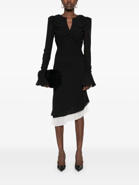 ROTATE BIRGER CHRISTENSEN two-layer chiffon midi skirt - Black - zdjęcie produktu nr 2