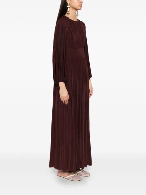 ZIMMERMANN Luna pleated long-sleeve dress - Red