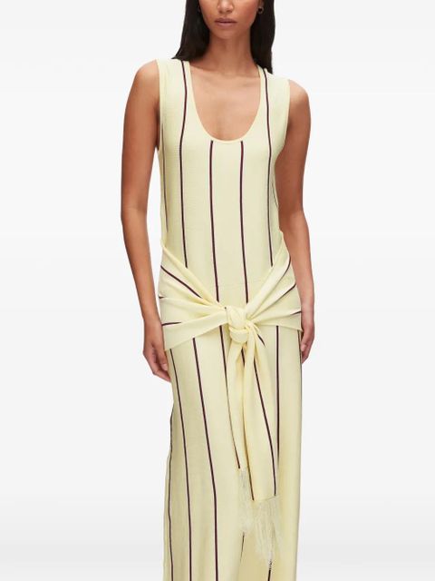 3.1 Phillip Lim striped tie-waist midi dress - Yellow
