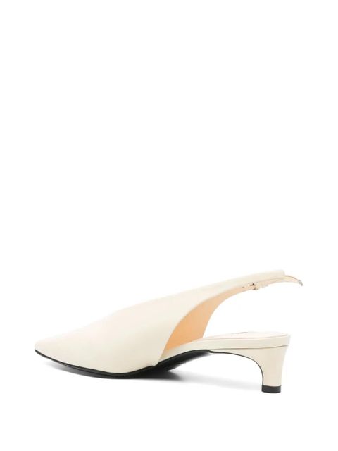 Jil Sander 40mm leather slingback pumps - Neutrals