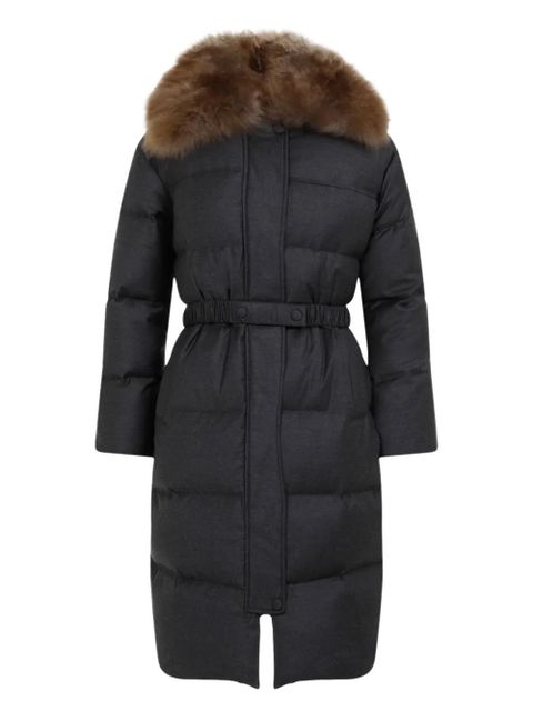 Yves Salomon quilted coat - Grey