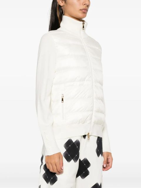 Moncler panelled cardigan - White