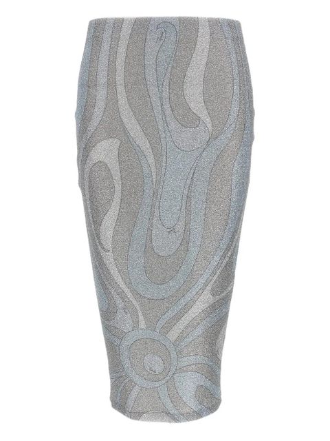 PUCCI Iride metallic midi skirt - Grey - zdjęcie produktu nr 2