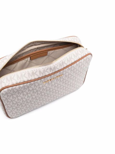 Michael Kors Jet Set leather crossbody bag - Neutrals