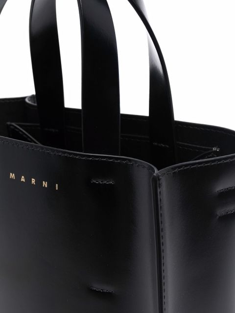 Marni mini Museo leather tote bag - Black