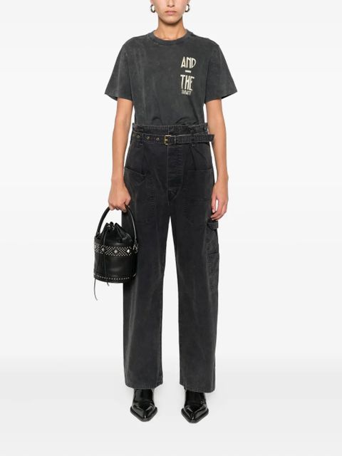 MARANT ÉTOILE belted pocket trousers - Black