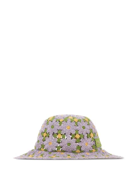 FENDI embroidered crochet bucket hat - Purple - zdjęcie produktu nr 1