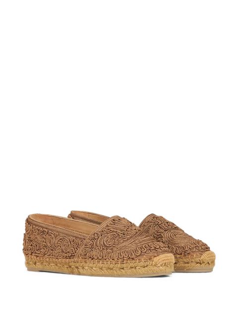 ETRO paisley-embroidered espadrilles - Neutrals
