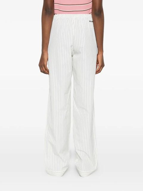 Miu Miu striped trousers - Neutrals