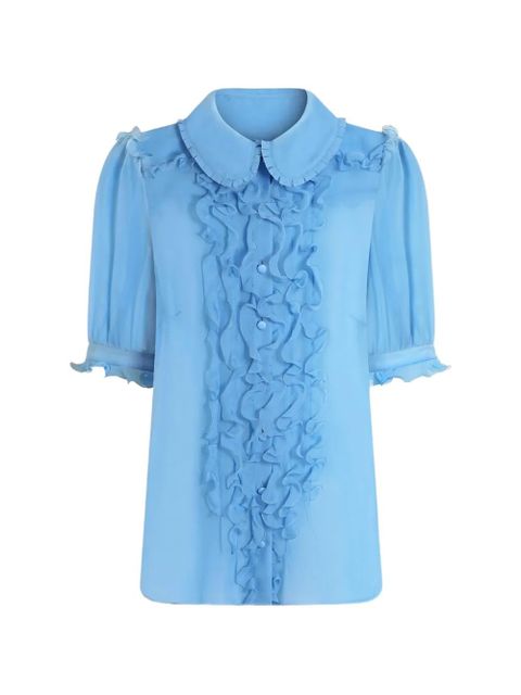 Dolce & Gabbana silk chiffon shirt - Blue - zdjęcie produktu nr 1