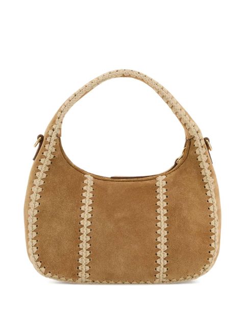 Miu Miu Wander suede braided shoulder bag - Brown - zdjęcie produktu nr 2