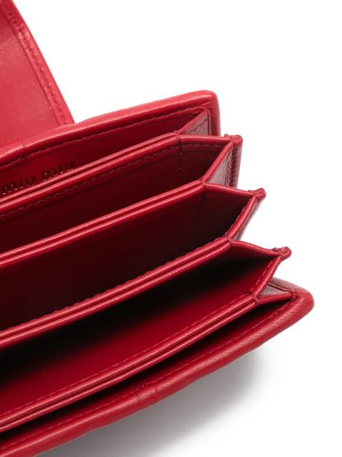 Miu Miu matelassé wallet - Red