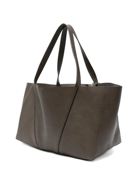 Chloé grainy-leather charm-detail tote bag - Grey