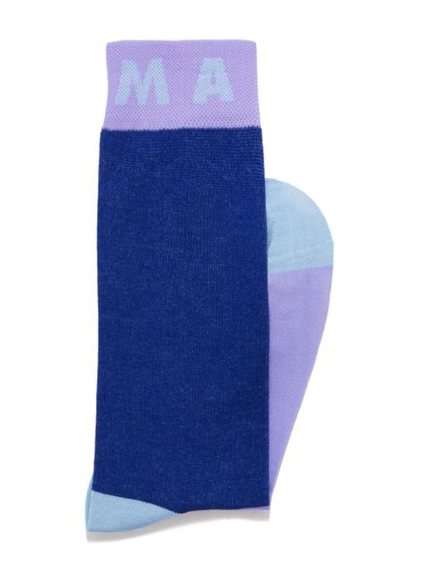 Marni colour-block knitted socks - Blue - zdjęcie produktu nr 2