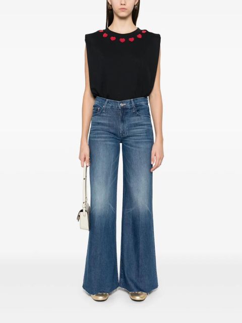 FARM Rio beaded-hearts T-shirt - Black - zdjęcie produktu nr 2