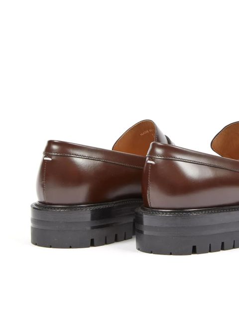 Maison Margiela Tabi leather loafers - Brown