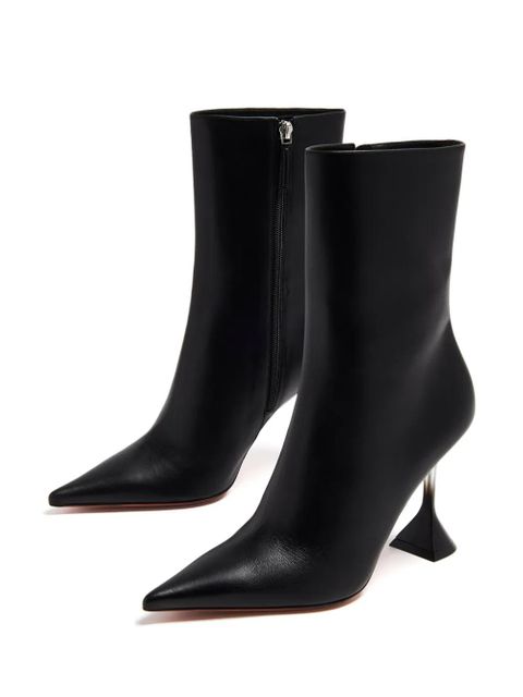 Amina Muaddi Giorgia 95mm leather boots - Black