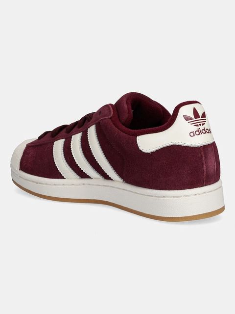 adidas Originals sneakersy zamszowe Superstar II damskie kolor bordowy HQ4913