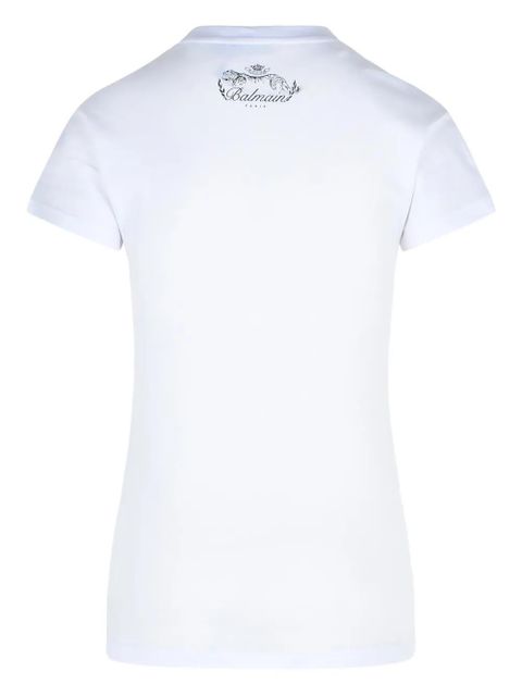 Balmain shoulder-buttons draped T-shirt - White - zdjęcie produktu nr 2