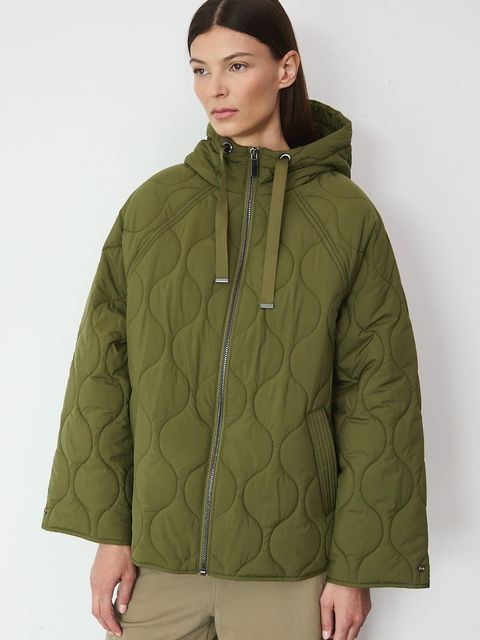 Medicine kurtka damska kolor zielony przejściowa oversize