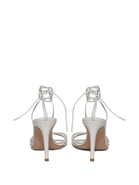 Gianvito Rossi 85mm lace-up leather sandals - White - zdjęcie produktu nr 2
