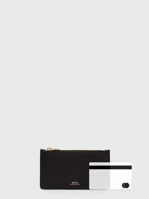 A.P.C. portfel skórzany porte-cartes willow