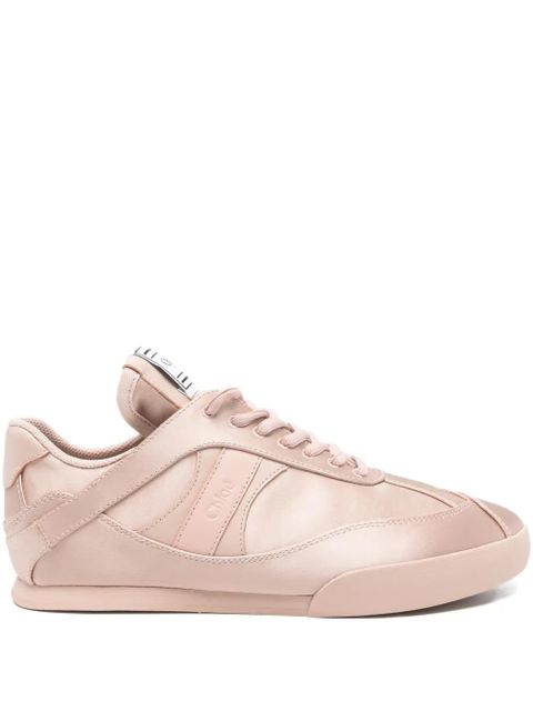 Chloé CHLOE KICK SATIN MID TOP SNEAKERS - Neutrals - zdjęcie produktu nr 1