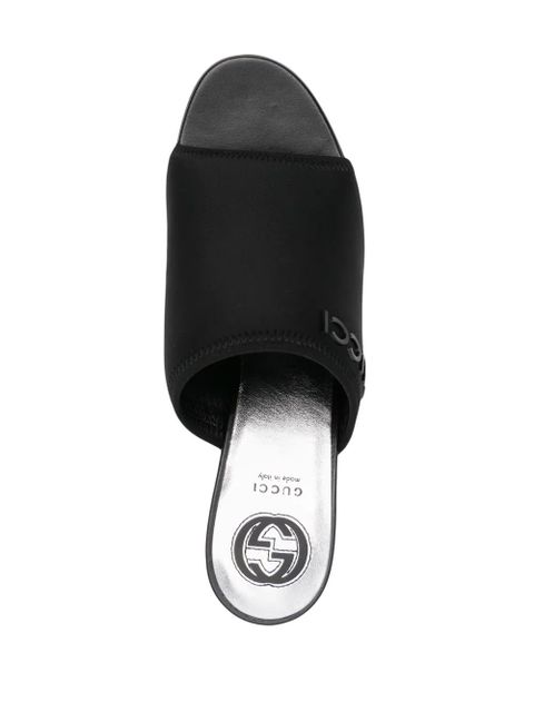 Gucci 75mm Interlocking G mules - Black