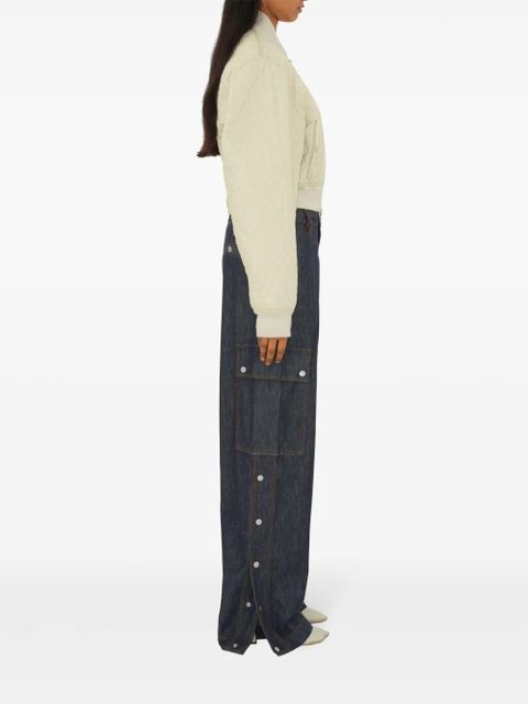 Burberry quilted cropped bomber jacket - Neutrals