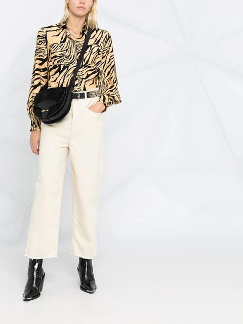 ISABEL MARANT high-waisted straight-leg jeans - Neutrals - zdjęcie produktu nr 2