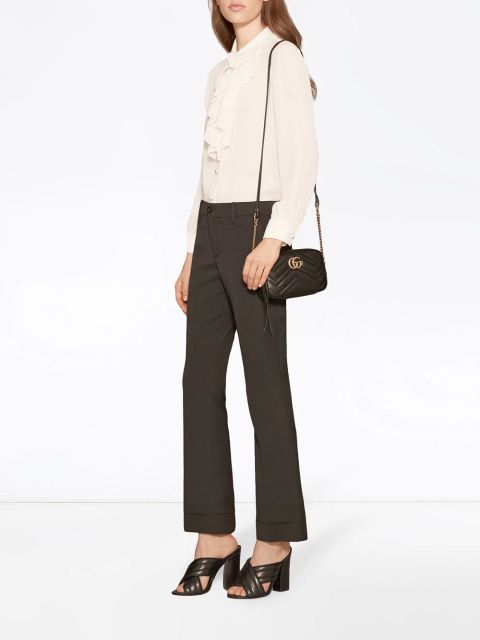 Gucci mini GG Marmont cross body bag - Black