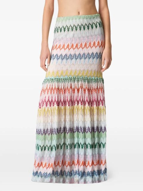 Missoni chevron-pattern maxi skirt - Neutrals