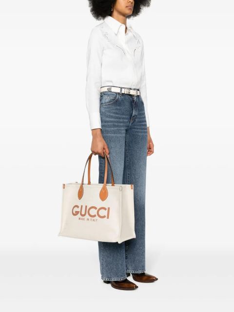 Gucci medium Gucci-print tote bag - Neutrals - zdjęcie produktu nr 2
