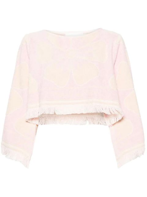 ZIMMERMANN Pop towelling cropped top - Pink - zdjęcie produktu nr 1