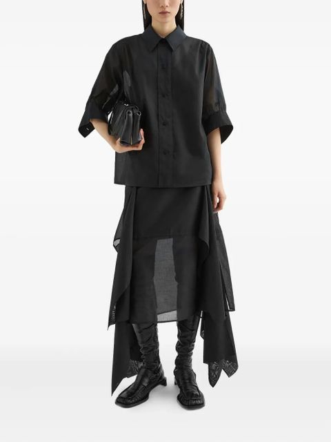 Jil Sander panelled midi skirt - Black