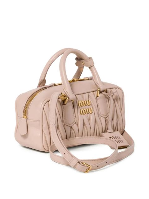 Miu Miu Arcadie matelassé leather tote bag - Pink