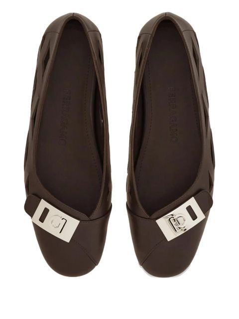 Ferragamo Hug ballerina shoes - Brown - zdjęcie produktu nr 2