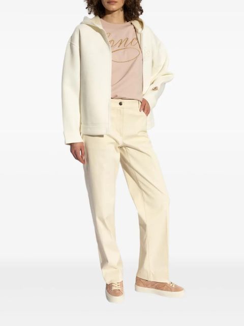 Moncler embroidered cursive-logo T-shirt - Pink - zdjęcie produktu nr 2