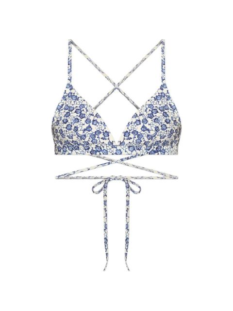 ISABEL MARANT Solange floral-print bikini top - Neutrals - zdjęcie produktu nr 1