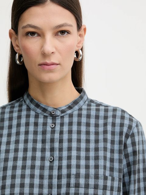 Marc O'Polo koszula bawełniana damska kolor niebieski regular 511111042519