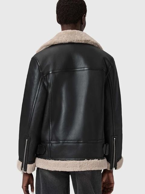 AllSaints kurtka skórzana SOLA damska kolor czarny W120LB