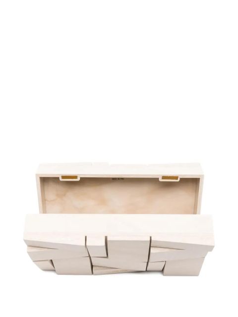 Cult Gaia Galleria geometric-block clutch bag - Neutrals
