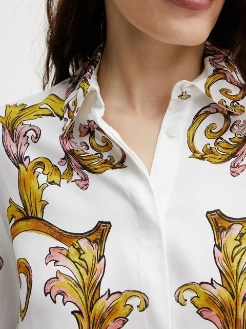 Versace Jeans Couture koszula damska kolor biały regular z kołnierzykiem klasycznym 78HAL2P1 NS634