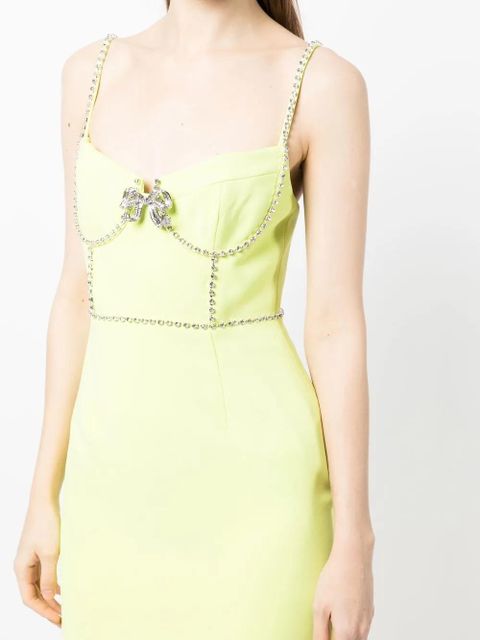 Self-Portrait rhinestone-embellished midi-dress - Yellow - zdjęcie produktu nr 2