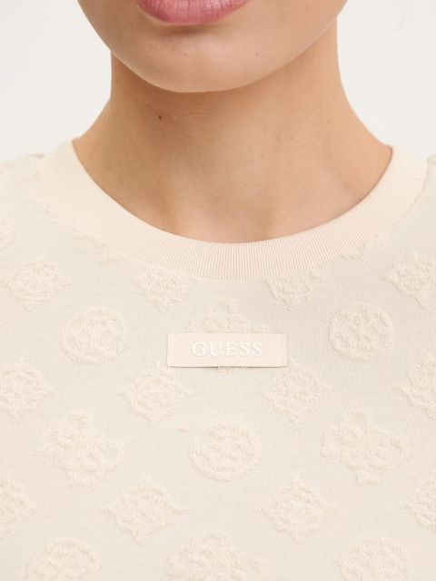 Guess t-shirt PEONY damski kolor beżowy V5GP21 KCT02