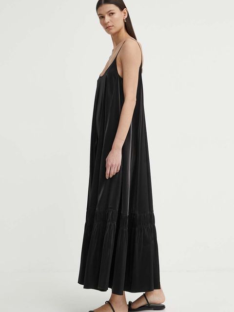 AERON sukienka IMOGEN kolor czarny maxi rozkloszowana AW24SSDR523491