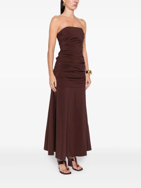 St. Agni strapless maxi dress - Brown