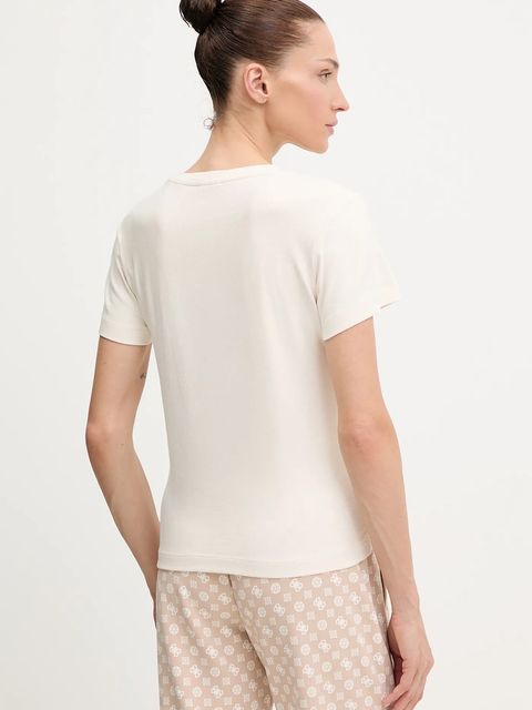 Guess t-shirt CELIA damski kolor beżowy V5BI02 KCBF1
