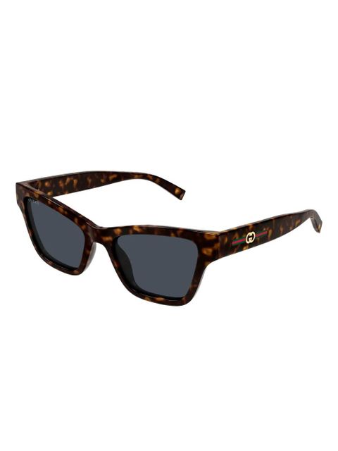 Gucci Eyewear geometric logo sunglasses - Brown